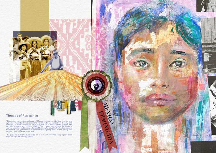 Threads of Resistance — original portfolio composition, page 8